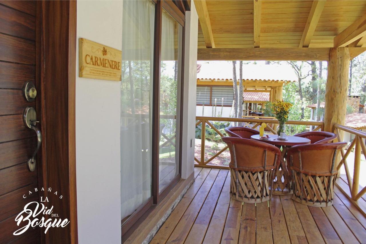 Cabanas La Vid Del Bosque Hotell Tapalpa Exteriör bild